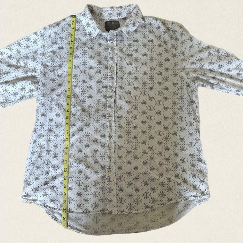 Guess Men's Long Sleeve Polka Dot Button Down Shirt. - Picture 4 of 9